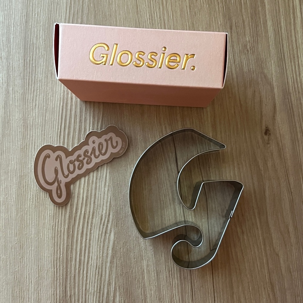 Glossier Cookie Cutter and Sticker